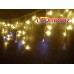 Уличная Гирлянда Бахрома 20-60 см Тепло-белый свет с мерцающими синими светодиодами 3 метра