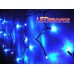 Уличная световая гирлянда Бахрома 30-50-70 см Синий свет Черный провод 3 метра