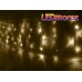 Желтая гирлянда для улицы Бахрома Kaide 30-50-70 см 200 Led 6 метров Белый провод Теплый белый свет светодиодов