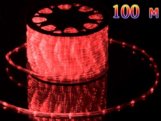 Красная гирлянда Дюралайт Winner Light в бухте 100 метров