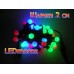 Мигающая светодиодная гирлянда мини шарики 3-х цветные 40 шт