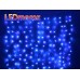Синий светодиодный занавес с мерцанием 3х3 метра 700 LED 20 прозрачных ниток