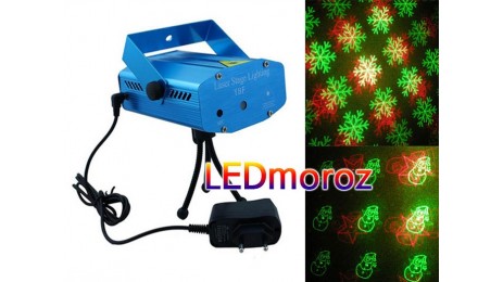 Лазерный проектор на Новый год для дискотек и вечеринок