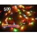 Многоцветная светодиодная гирлянда на елку 500 LED Черный кабель 25 метров 