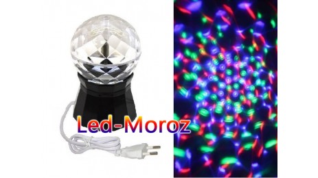 Светильник диско лампа Led Full color rotating lamp мини светомузыка для дома