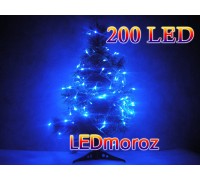 Синяя гирлянда на елку 200 LED Синий свет