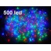 Цветная светодиодная гирлянда нить на елку 500 LED 25 метров