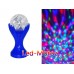 Цветной светильник LED Full color rotating lamp мини цветомузыка диско лампа с проводом Синий корпус