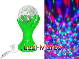 Светильник диско лампа Led Full color rotating lamp мини светомузыка Зеленый корпус