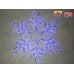 Синяя светодиодная LED Снежинка 57 см из Дюралайта Winner Light