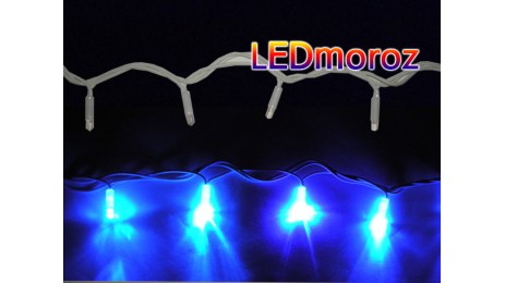 Синяя уличная новогодняя гирлянда 100 LED 10 метров 